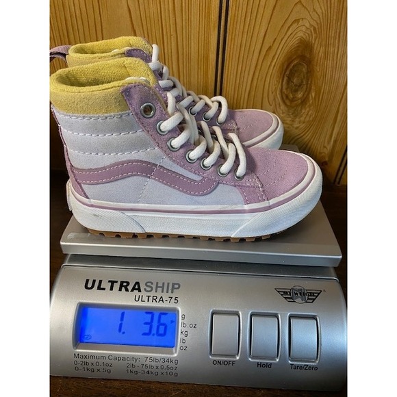 Vans Sk8-Hi MTE Kids Lavender Purple Grey Yellow Suede High Top Sneakers 10.5 - Picture 14 of 14